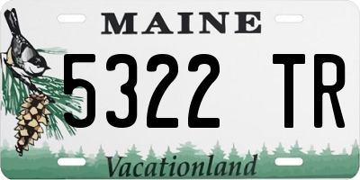 ME license plate 5322TR