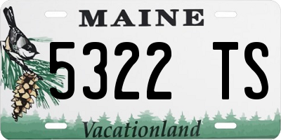 ME license plate 5322TS