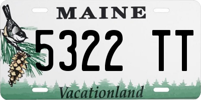 ME license plate 5322TT