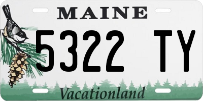 ME license plate 5322TY
