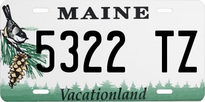 ME license plate 5322TZ