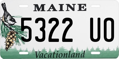ME license plate 5322UO
