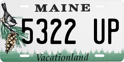ME license plate 5322UP