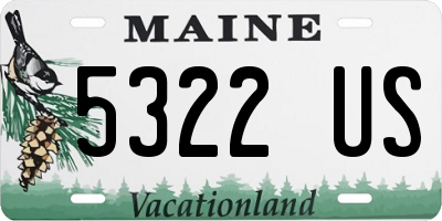 ME license plate 5322US