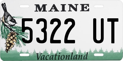 ME license plate 5322UT