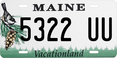 ME license plate 5322UU