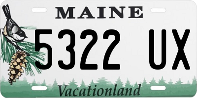 ME license plate 5322UX