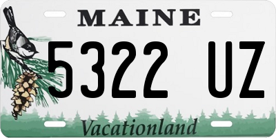 ME license plate 5322UZ
