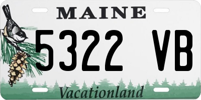ME license plate 5322VB