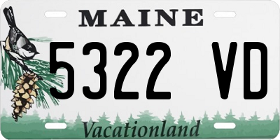 ME license plate 5322VD