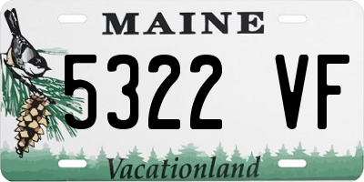 ME license plate 5322VF