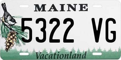 ME license plate 5322VG