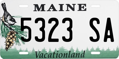 ME license plate 5323SA