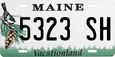 ME license plate 5323SH
