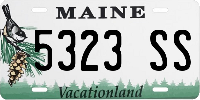 ME license plate 5323SS