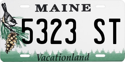 ME license plate 5323ST
