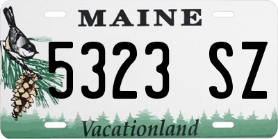 ME license plate 5323SZ