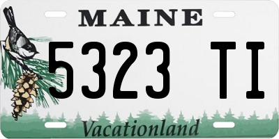 ME license plate 5323TI