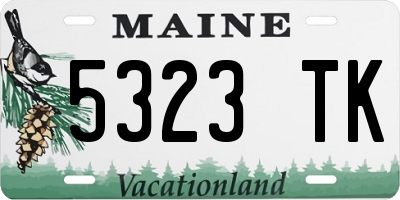 ME license plate 5323TK