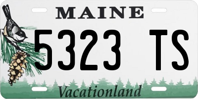 ME license plate 5323TS