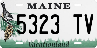 ME license plate 5323TV