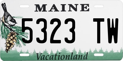 ME license plate 5323TW