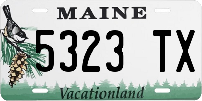 ME license plate 5323TX
