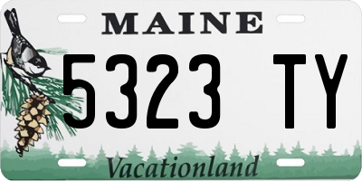 ME license plate 5323TY