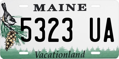 ME license plate 5323UA