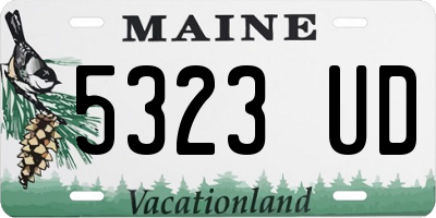 ME license plate 5323UD