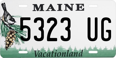 ME license plate 5323UG
