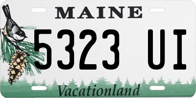 ME license plate 5323UI