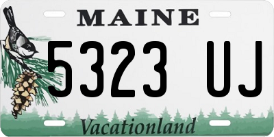 ME license plate 5323UJ