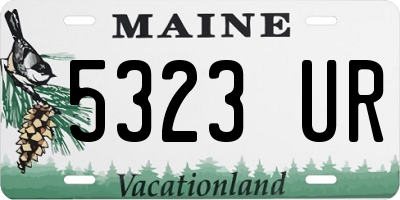 ME license plate 5323UR