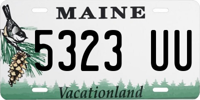 ME license plate 5323UU