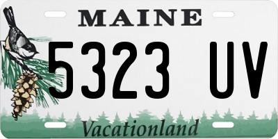 ME license plate 5323UV