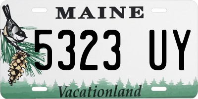 ME license plate 5323UY