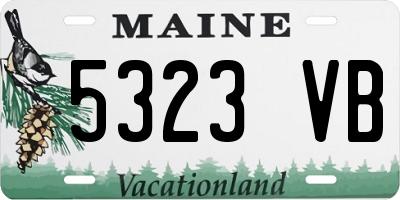 ME license plate 5323VB