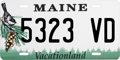 ME license plate 5323VD