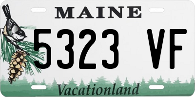 ME license plate 5323VF
