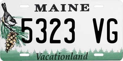 ME license plate 5323VG