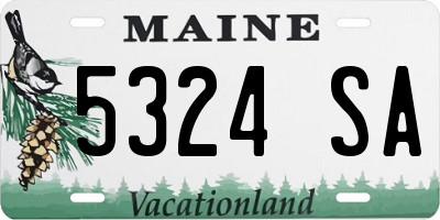 ME license plate 5324SA