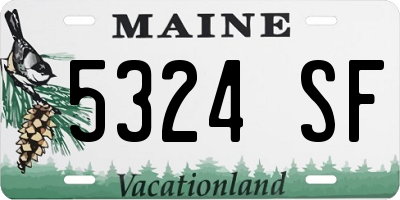 ME license plate 5324SF