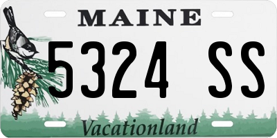 ME license plate 5324SS