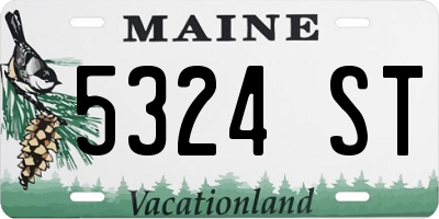 ME license plate 5324ST