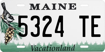 ME license plate 5324TE
