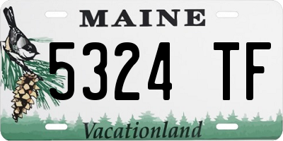 ME license plate 5324TF