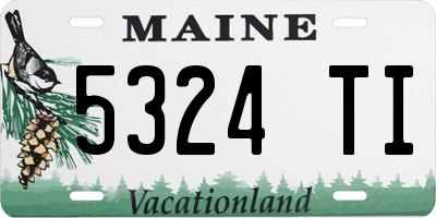 ME license plate 5324TI