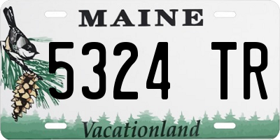 ME license plate 5324TR