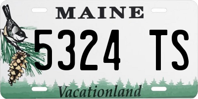 ME license plate 5324TS